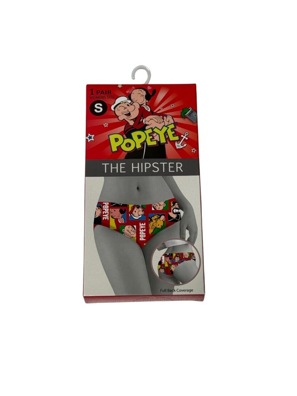 Popeye Women’s Hipster Underwear Small Cartoon Print Full Coverage NWT